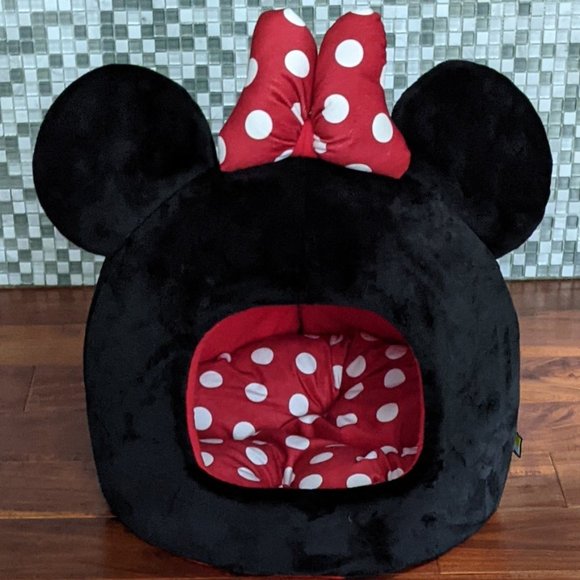 DISNEY MINNIE MOUSE 🐭 SMALL DOG / CAT PET BED WITH REMOVABLE PILLOW NEW 💖